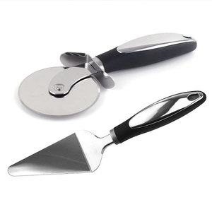 Stainless Steel Pizza Cutter <b>Cheese</b> Spatula <b>Set</b> 4 Piece Non Slip Kitchen Baking Tool - Product Image 2