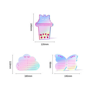 Herramientas de Pestañas Acrílicas con Forma de Corazón de Mariposa Arcoíris, Placa de Extensión de Pestañas con Forma Personalizada, Azulejo para Pestañas con Imán - Product Image 4