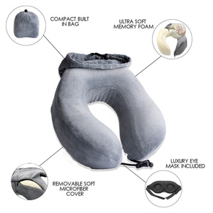 Cổ bảo vệ hình chữ U gối cổ tử cung gối bộ nhớ cotton Nap du lịch gối 100% polyester mặc 80 Bộ nhớ bọt 28*29 cm - Product Image 4
