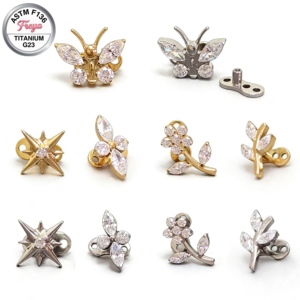 Freya ASTM F136ปลูกถ่ายไทเทเนียมเซอร์คอนเจาะไมโครเดอร์มอลสมอเรือดอกไม้กระดูกไหปลาร้าเครื่องประดับเจาะผิ<span class=keywords><strong>ว</strong></span>หนัง - Product Image 2