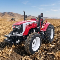 Traktor Pertanian Mini Multifungsi 4WD 45HP Ukuran Kecil dengan Mesin dan Gearbox untuk Membajak dan Mengolah Lahan Kering di Pegunungan