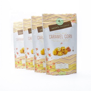Chất lượng cao bỏng ngô vàng caramel Ngô món tráng miệng Snack kẹo hạt trà cà phê thực phẩm tùy chỉnh giá tốt dây kéo đứng lên túi - Product Image 1