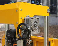 Scie à ruban à bois 36 pouces essence Diesel électrique Portable machines de coupe de bois avec remorque pour les travaux extérieurs du bois