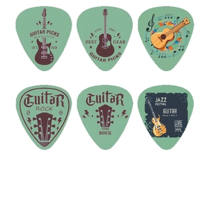 Fornitura esclusiva transfrontaliera di 12 pezzi di accessori per chitarra colorata <span class=keywords><strong>plettro</strong></span> per chitarra elettrica verniciata - Product Image 1
