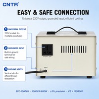 Régulateur de tension automatique SVC-1000VA 1KVA monophasé 220V AC avec affichage numérique LCD AVR pour appareils électroménagers et de bureau
