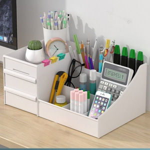 Office Organizer Desktop <b>Storage</b> Box Rectangle Modern <b>Plastic</b> <b>Drawer</b> Organizer for Desk Stationery Skincare Products - Product Image 1