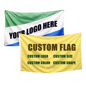 Bannière publicitaire promotionnelle 3x5 pieds, 100% polyester, personnalisable avec n'importe quel logo, sublimation, drapeau personnalisé - Product Image 1