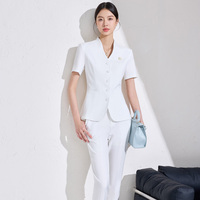 Veste Courte Élégante Professionnelle pour Femme Été 2024, Modèle Déesse avec Boutons Décoratifs, Taille XL et Grandes Tailles