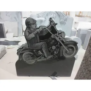 מותאם אישית מגולף קבר אבן Headstones ומונומנטים מצבות Heastone ב אופנוע עיצוב