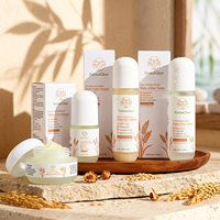 Kit de Soins Visage au Riz Fermenté Éclaircissant et Hydratant : Nettoyant, Tonique, Sérum, Crème à la Niacinamide et Acide Hyaluronique