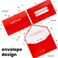 Boîte Cadeau Surprise en Forme d'Enveloppe avec Confettis Éclatants pour Anniversaire ou Surprise - Vente Flash