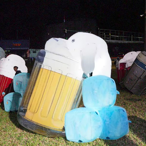 Thiết kế mới lớn không thấm nước bền quảng cáo ngoài trời bóng dẫn ánh sáng không khí bia chai <span class=keywords><strong>Inflatable</strong></span> mô hình Oxford/PVC - Product Image 1