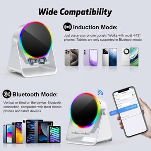 Không dây cảm ứng 4-in-1 cho <span class=keywords><strong>Bluetooth</strong></span> Loa RGB ánh sáng 360 ° xoay người giữ điện thoại tương thích cho iPhone cho samsung cho - Product Image 3