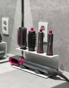 Support mural multifonctionnel rectangulaire pour <span class=keywords><strong>Dyson</strong></span> <span class=keywords><strong>Airwrap</strong></span> Styler, support de <span class=keywords><strong>rangement</strong></span>, organisateur de cordon, fer à friser - Product Image 2