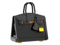 Bolso Pequeño Personalizable de Bloques de Construcción, Modelo de Bolso Unisex, Regalo DIY, Juguete Educativo de Ciencia Ficción Platino, Cumpleaños Yili