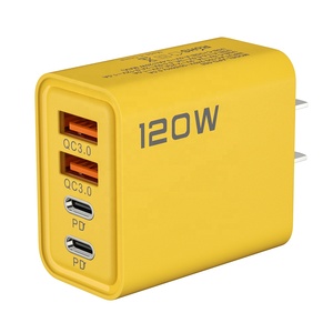 UK <strong>Plug</strong> 120W 4 Ports Fast <strong>Charging</strong> Block 120W USB Type C QC3.0 Wall Charger Usb-c Travel Adapter for Laptop Mobile Phone - Product Image 6