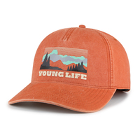 Gorras de béisbol de 5 paneles con lavado enzimático al por mayor, bordado de logotipo personalizado, impresión, algodón teñido con pigmentos, sarga, gorras de golf premium comunes