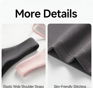 Top Deportivo Acanalado para Mujer con Sujetador Incorporado - Top Corto de Yoga con Espalda Descubierta Personalizable con Tu Logotipo a la Moda - Product Image 6