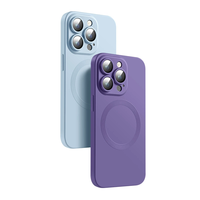 Silicone liquide couleur bonbon luxe magnétique charge sans fil étui de téléphone antichoc pour iPhone 16 15 14 Plus 13 12 11 Pro Max