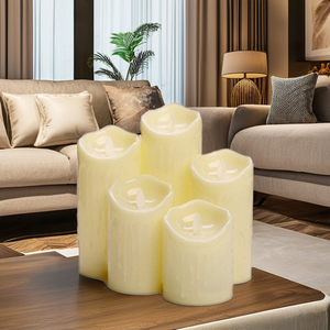 Bền Pin hoạt động Flameless côn và trụ cột LED nến với hút cho trang trí nội thất - Product Image 2