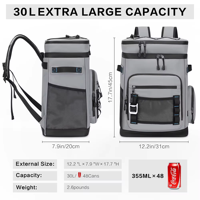 Sac à dos isotherme étanche isotherme étanche thermique étanche livraison de nourriture vin pique-nique réutilisable Portable Camping