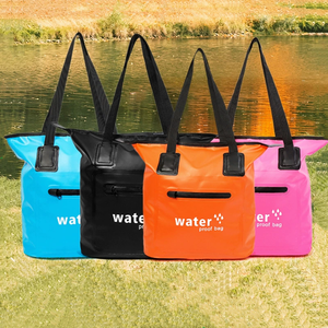 Bolso de almacenamiento en seco de PVC ligero impermeable para actividades al aire libre, para acampar, playa, natación y resistente al agua para excursiones - Product Image 1