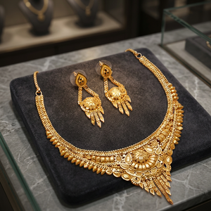 Wholesale 14K 18K 24K Gold Plated Forming Necklaces Set, Traditional Design Jewelry, Fashion Jewelry, Brass Gold Filled Jewelry. - Product Image 3