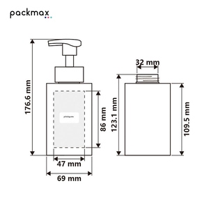 400ml Square HDPE <b>Bottle</b> for Fruit Vegetable Wash Facial Cleanser Lotion - Home Hand Soap Container Wholesale - Product Image 4