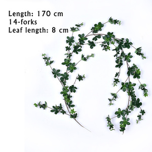 Nhân Tạo Wisteria Màu Xanh Lá Cây Nho Lá Và Boston Ivy Dây Leo Trang Trí Loại Nhân Tạo Nhà Máy - Product Image 3