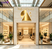 Lettres en acier inoxydable rétroéclairées par LED personnalisées de luxe, enseigne lumineuse Halo Lit, enseigne murale personnalisée avec logo de marque pour salon de beauté et de coiffure