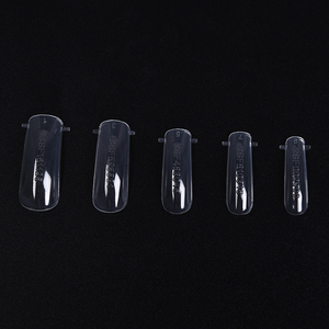 100 faux ongles transparents en ABS, forme cercueil longue française, pour extension rapide de gel DIY et manucure - Product Image 1