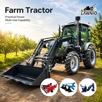 Tractor 4x4 LAWNIO con Múltiples Configuraciones y Accesorios Disponibles, Embrague de Doble Acción, PTO de Doble Velocidad para Arado