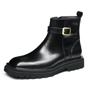 Zapatos Formales de Hombre de Alta Calidad, Estilo Clásico Universitario, Zapatos de Cuero Casuales Sin Cordones para Otoño, Ligeros - Product Image 4