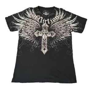 2000s <strong>Affliction</strong> Vintage Punk Hip Hop Graphic Print Oversized Men's T-shirt 180g 100% Cotton Short Sleeve Breathable - Product Image 3