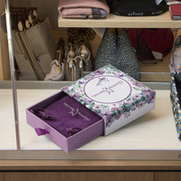 Boîte à bijoux portable personnalisée avec logo, en matériaux recyclés, écologique, avec gaufrage, pour boucles d'oreilles, emballage cadeau avec tiroir coulissant