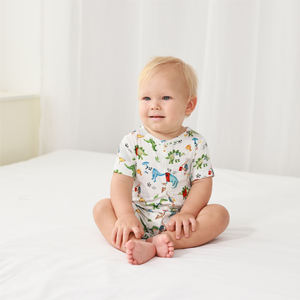 Pijamas de verano personalizados de bambú para bebé, peleles de bambú al por mayor, ropa de bebé, peleles para niños, ropa de bebé a granel - Product Image 2