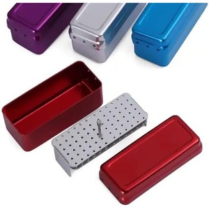 Caja de Aluminio para Brocas de 72 Orificios, Estuche de Almacenamiento y Esterilización, Organizador de Brocas (Rojo) - Product Image 5
