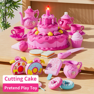 Giocattoli in Plastica per Cucina, Simulazione di Taglio Torta di Compleanno e Gelato, Gioco Educativo di Ruolo per Bambine - Product Image 2