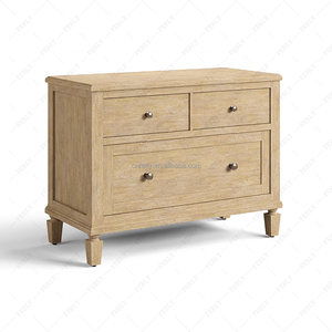 FERLY New Style Luxury Modern Home Furniture Bedroom Nightstand French <strong>Bedside</strong> <strong>Table</strong> <strong>Oak</strong> Closed 3 Drawer Night Stand - Product Image 2