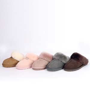 Pantoufles d'intérieur classiques <span class=keywords><strong>en</strong></span> peau de mouton australiennes personnalisées d'hiver <span class=keywords><strong>en</strong></span> peau de mouton véritable usine de pantoufles de maison - Product Image 2
