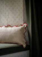 Housses de coussin festonnées élégantes Grenade pour canapé, lit ou chaise d'appoint