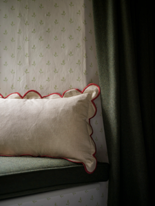 Fundas de Cojín con Diseño de Vieira, Color <span class=keywords><strong>Granada</strong></span>, Elegantes Fundas de Almohada con Borde Festoneado para Sofá, Cama o Silla Ocasional - Product Image 2
