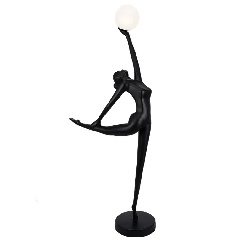 Nouveau lampadaire moderne, artisanat d'art, décoration, artisanat d'art, lumière debout, élégant, danse, forme du corps humain, lumière LED pour salon