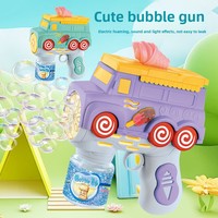 RXS Plastic Cross-border Nouveau Jouet Tendance Véhicule d'Ingénierie Pistolet à Bulles Électrique Portable Son et Lumières 14 ans