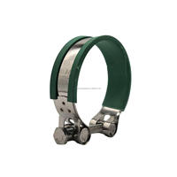 Collier de serrage pour tuyau de marque TJTF, en acier inoxydable galvanisé de haute qualité, robuste, à boulon unique, doublé de caoutchouc, métrique/pouce, personnalisé