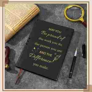 Cuaderno de Direcciones A3 con Espiral de Cuero PU, Regalo Promocional, 80 Hojas, con la Deseada Éxito en su Trabajo - Product Image 2
