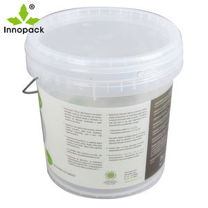 Matériau en plastique de qualité alimentaire Support couleur personnalisé Impression seau en plastique de 4 litres seau de stockage multifonctionnel avec couvercle - Product Image 5