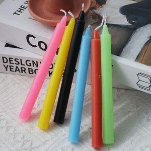 Đánh vần NẾN 5 "cao x 1/2" dia, 12 màu sắc 4 Mini nến mỗi màu đen trắng xanh đỏ vàng nâu hồng - Product Image 1