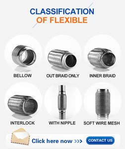 <span class=keywords><strong>Aftermarket</strong></span> 304 in acciaio inox tubo flessibile di <span class=keywords><strong>scarico</strong></span> per Auto morbido collegamento WireMesh accoppiamento Flex <span class=keywords><strong>scarico</strong></span> per sistema di <span class=keywords><strong>scarico</strong></span> Auto - Product Image 6