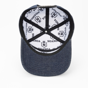 หมวกเบสบอล TCAP China Custom Denim 5 แผง ปีกโค้ง แต่งยางปะ พร้อมห่วงโลหะ - Product Image 5